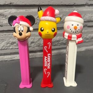 Disney and Pokémon PEZ Holiday Candy Dispensers - Christmas Collectibles